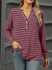 Striped Henley T-Shirt with Button Detail - Update AvenueDaily EssentialsTrendsi1001005112916361001005112916365fecc758 - 9352 - 451f - bf40 - 26d3e06f6f88 - Max - OriginMoonlit Mauve
