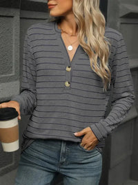 Striped Henley T-Shirt with Button Detail - Update AvenueDaily EssentialsTrendsi1001005112921021001005112921021bf8d52e - 4503 - 4e6d - 9938 - 1801de5aea0b - Max - OriginDark Gray