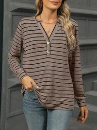Striped Henley T-Shirt with Button Detail - Update AvenueDaily EssentialsTrendsi1001005112965281001005112965280e50eea5 - 9e36 - 40ee - a33e - bf90af4a5c76 - Max - OriginTaupe