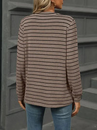 Striped Henley T-Shirt with Button Detail - Update AvenueDaily EssentialsTrendsi100100511296528100100511296528a15d0d3b - 8bba - 4dd9 - be4d - 4d0410c517b9 - Max - OriginTaupe