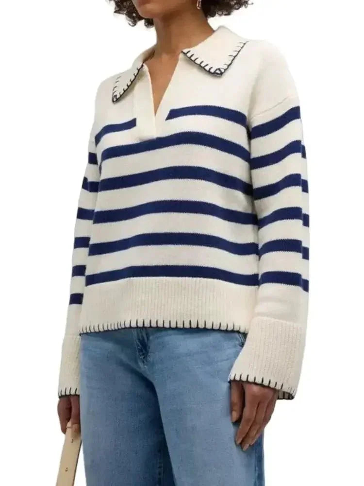 Striped Johnny Collar Sweater - Update AvenueDaily EssentialsTrendsi1001009285854581001009285854583624fb767b7c46278f12f2358fdd6b50 - Max - OriginStripe
