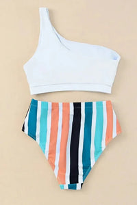 Striped One Shoulder Two - Piece Swim Set - Update AvenueTrendsi1001008767513751001008767513757f62cda7 - 4f1a - 406f - 9d2b - 56423f439db9 - MaxWhite