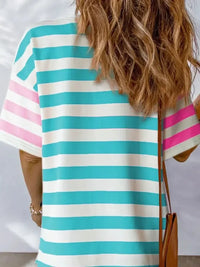 Striped Oversized Short Sleeve T-Shirt - Update AvenueT-ShirtsTrendsi100100893324511100100893324511e88261ef - fefa - 4ab6 - a4c4 - 793a3016986a - Max - OriginBlue
