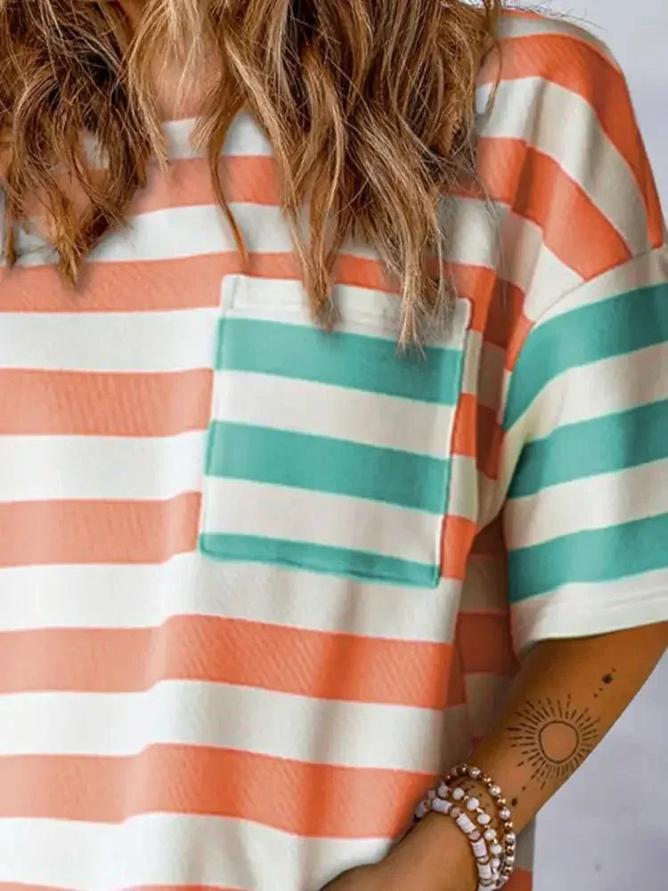 Striped Oversized Short Sleeve T-Shirt - Update AvenueT-ShirtsTrendsi100100893328459100100893328459fbdb4caa - 5635 - 47bd - a1b9 - 13204a603ee9 - Max - OriginOrange