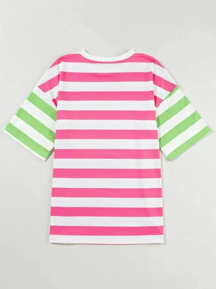 Striped Oversized Short Sleeve T-Shirt - Update AvenueT-ShirtsTrendsi1001008933292941001008933292946888b431 - 7954 - 4378 - 8fcf - a9b1b59f4ef8 - Max - OriginPink