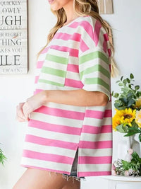 Striped Oversized Short Sleeve T-Shirt - Update AvenueT-ShirtsTrendsi100100893329294100100893329294b8cf0841 - f412 - 4cfd - afb9 - ec7c9b718a5a - Max - OriginPink