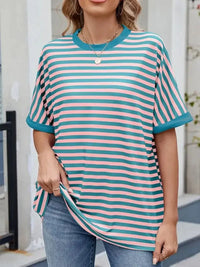 Striped Round Neck Half Sleeve T-Shirt - Update AvenueT-ShirtsTrendsi100100393083920100100393083920e28aff67 - 8eb3 - 4dd6 - ac75 - d5422cc00fa1 - Max - OriginBlush Pink
