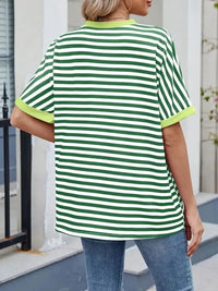 Striped Round Neck Half Sleeve T-Shirt - Update AvenueT-ShirtsTrendsi10010039308781110010039308781198206d36 - 7642 - 430d - 824c - 77ccdcc31e1e - Max - OriginGreen White