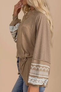 Striped Round Neck Long Sleeve Blouse - Update AvenueTrendsi1001015369276021001015369276025c782b24bfec4c14a32622d0f2915ffa - MaxKhaki