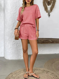 Striped Round Neck Short Sleeve Top and Shorts Set - Update AvenueVacation StyleTrendsi1001007897866251001007897866255edf8d2b - 2950 - 4544 - 8f53 - 16a48ea645c2 - MaxStrawberry