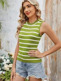 Striped Round Neck Tank - Update AvenueTrendsi1001004522356941001004522356948230e15c28024d5483ea0cbff2c7fe83 - Max - OriginOrange
