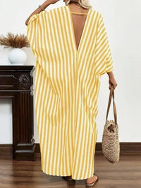 Striped V-Neck Maxi Dress