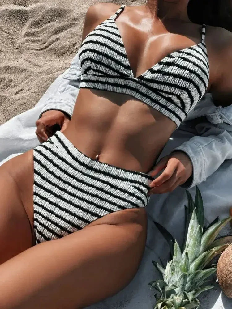 Striped V - Neck Two - Piece Swim Set - Update AvenueTrendsi100100911161322100100911161322b23efdf7 - 54c5 - 422a - a2f8 - d9d286048a43 - MaxBlack