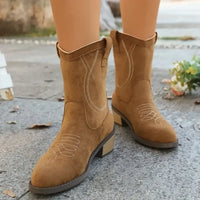 Suede Block Heel Boots