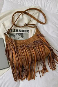 Suede Fringe Adjustable Strap Shoulder Bag - Update AvenueVacation StyleTrendsi1007004472210371007004472210370b8698fc - 0af9 - 4d90 - bba7 - 808bd561cdee - MaxCaramel