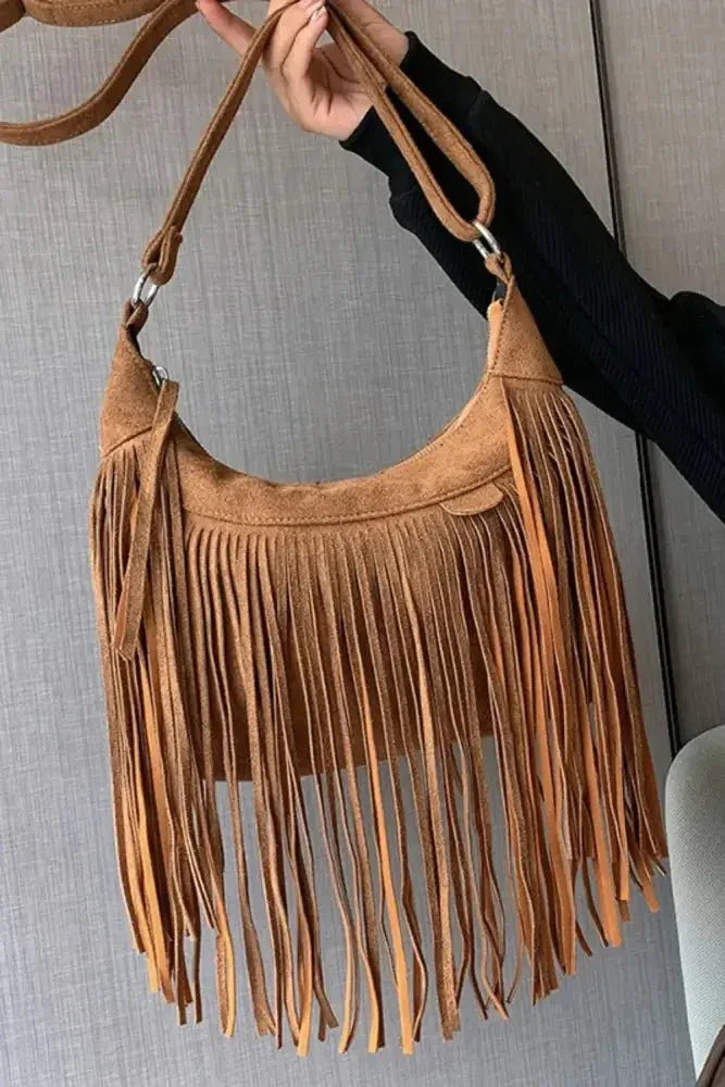 Suede Fringe Adjustable Strap Shoulder Bag - Update AvenueVacation StyleTrendsi100700447221037100700447221037af731f5e - 09df - 484c - a538 - 182f049626b8 - MaxCaramel