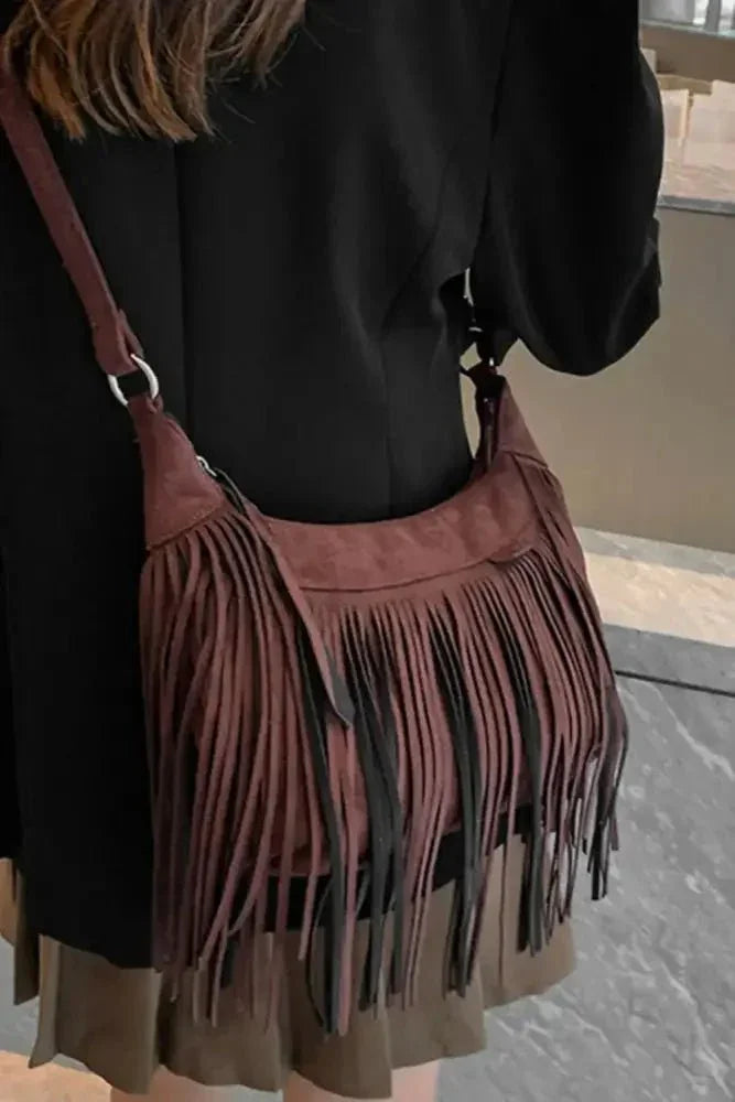 Suede Fringe Adjustable Strap Shoulder Bag - Update AvenueVacation StyleTrendsi1007004472225111007004472225115e5fbdf3 - 3cfa - 4564 - 9608 - dd46ae3cae56 - MaxKhaki