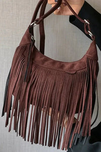Suede Fringe Adjustable Strap Shoulder Bag - Update AvenueVacation StyleTrendsi100700447223014100700447223014bf97461b - dccf - 4698 - a9d4 - 2f4a2faea624 - MaxDark Brown