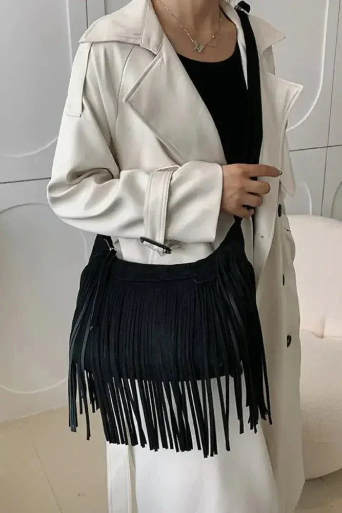 Suede Fringe Adjustable Strap Shoulder Bag - Update AvenueVacation StyleTrendsi1007004472245071007004472245070ecaa678 - d78c - 4e1b - 828b - 72a07f238b47 - MaxBlack