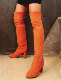 Suede Over-The-Knee High Heel Boots