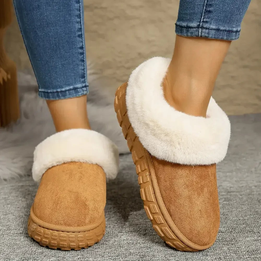 Suede Sherpa-Lined Winter Boots
