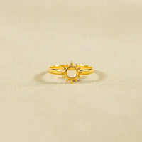 Sun Shape 18K Gold-Plated Ring