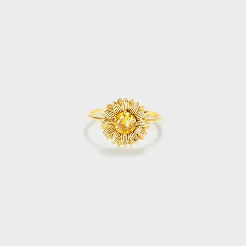 Sunflower Zircon 925 Sterling Silver Ring - Update AvenueRingTrendsi100500078181089100500078181089Sunflower Zircon 925 Sterling Silver RingGold