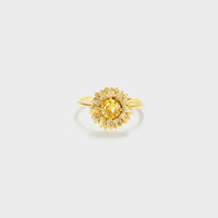 Sunflower Zircon 925 Sterling Silver Ring - Update AvenueRingTrendsi100500078181089100500078181089Sunflower Zircon 925 Sterling Silver RingGold