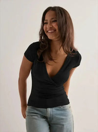 Surplice Short Sleeve T-Shirt - Update AvenueT-ShirtsTrendsi100100294224872100100294224872aeea143f - ae32 - 4a3e - b3b5 - 44755dfc2ddb - Max - OriginBlack