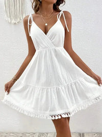 Surplice Summer Mini Dress with Tassel Hem - Update AvenueTrendsi10010009794893710010009794893771056b0b37aa44bb8e4ea455636c0e3f - Max - OriginWhite