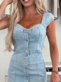Sweetheart Neck Cap Sleeve Denim Dress - Update AvenueDenim Dresses & SkirtsTrendsi100100083145465100100083145465717d4e0d - 07e3 - 4099 - 8248 - 3a8ad47ab53b - Max - OriginLight Blue