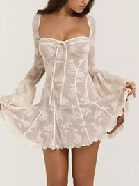 Sweetheart Neck Lace Mini Dress