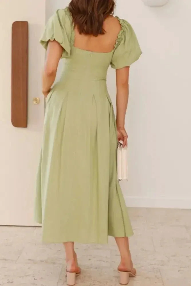 Sweetheart Neck Puff Sleeve Dress - Update AvenueTrendsi10010006760176610010006760176621fcf0f0 - dd68 - 4201 - 8e48 - bad710d30358 - Max - OriginYellow - Green