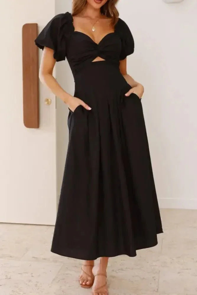 Sweetheart Neck Puff Sleeve Dress - Update AvenueTrendsi10010006760940910010006760940921b539d3 - 8e12 - 45d0 - b509 - efb2000af7f8 - Max - OriginBlack