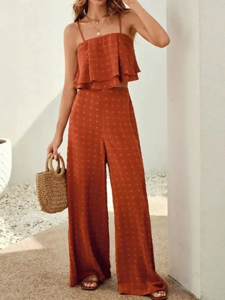 Swiss Dot Layered Cami and Pants Set - Update AvenueBoho VibesTrendsi100100840149901100100840149901aeada8a0 - fdba - 461e - b8e7 - 84f15406e654 - MaxOrange - Red