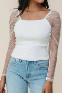 Swiss Dot Mesh Long Sleeve Square Neck Slim Top - Update AvenueFestival VibesTrendsi100100435537611100100435537611a3b70e41 - a979 - 47a6 - ac4f - 1d469b35f83e - MaxWhite