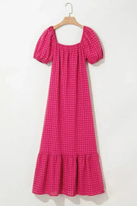 SYNZ Gingham Check Bubble Sleeve Ruffled Maxi Dress - Update AvenueTrendsi100100948373148100100948373148816eaa01 - f730 - 400d - 9380 - 0dd144cc2c5b - Max - OriginStrawberry