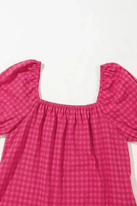 SYNZ Gingham Check Bubble Sleeve Ruffled Maxi Dress - Update AvenueTrendsi10010094837314810010094837314805a47495 - b6a3 - 49b4 - 9d5f - 4af7016dcc59 - Max - OriginStrawberry