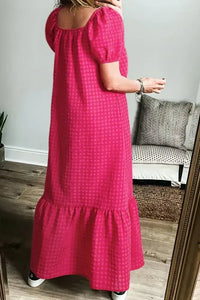 SYNZ Gingham Check Bubble Sleeve Ruffled Maxi Dress - Update AvenueTrendsi10010094837314810010094837314850506a59 - c923 - 4379 - a25a - 648ea4436834 - Max - OriginStrawberry