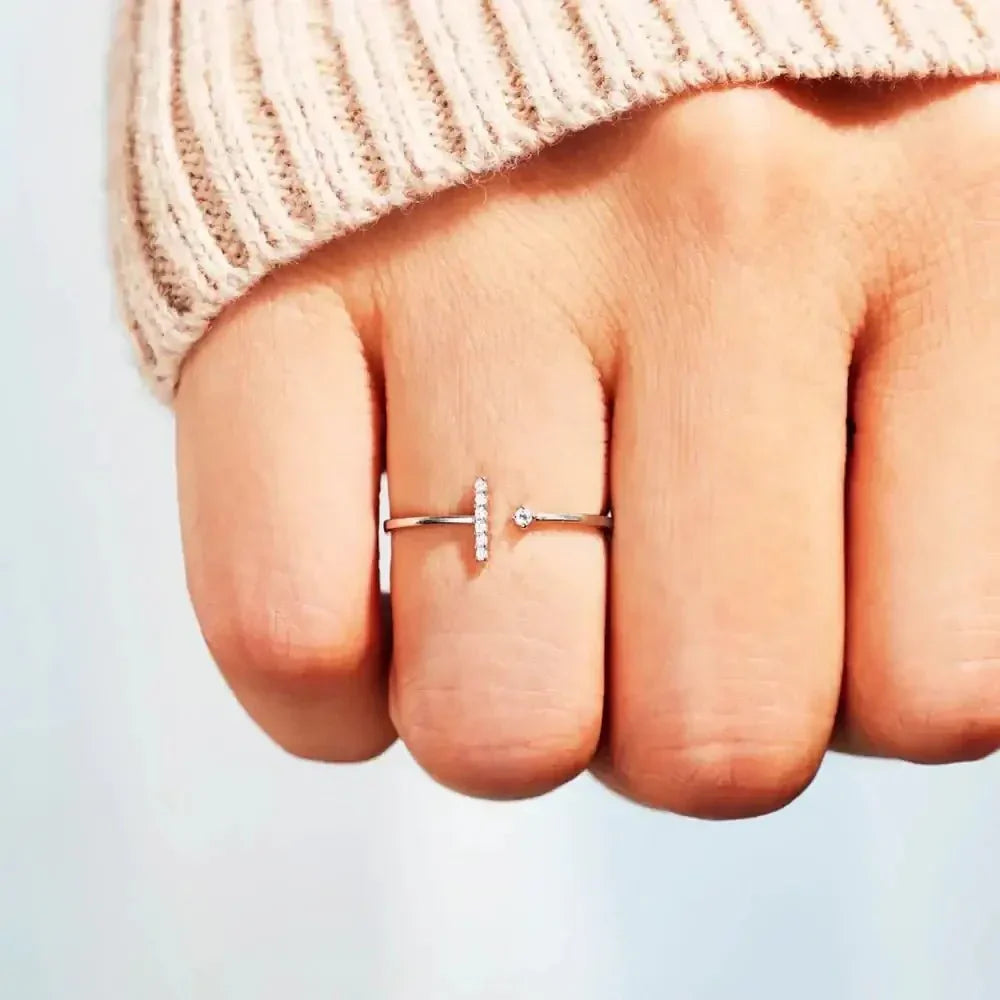 T Shape Inlaid Zircon 925 Sterling Silver Open Ring - Update AvenueRingTrendsi100500488991879100500488991879T Shape Inlaid Zircon 925 Sterling Silver Open RingSilver