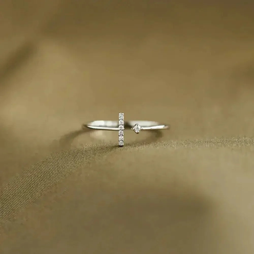 T Shape Inlaid Zircon 925 Sterling Silver Open Ring - Update AvenueRingTrendsi100500488991879100500488991879T Shape Inlaid Zircon 925 Sterling Silver Open RingSilver