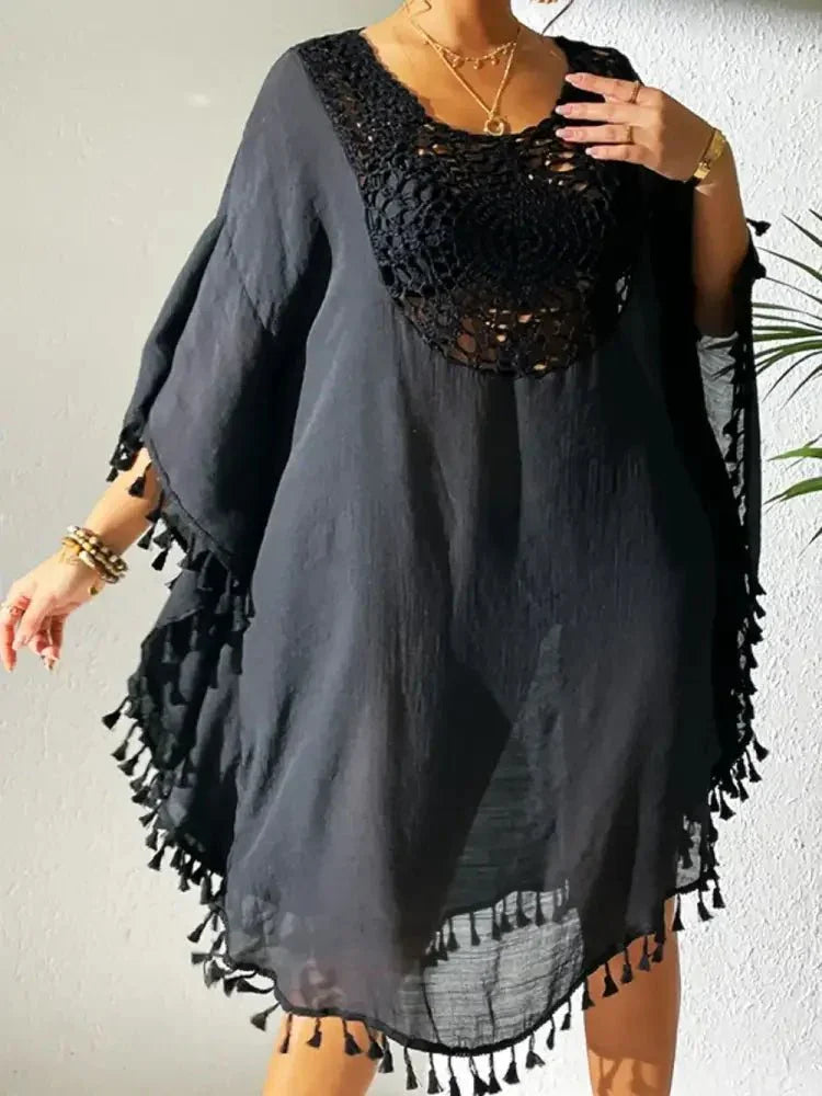 Tassel Cutout Scoop Neck Cover - Up Dress - Update AvenueBoho VibesTrendsi1001002092113741001002092113744b9c6fde - 248f - 4fa4 - b6f1 - a47cf1374a44 - MaxBlack