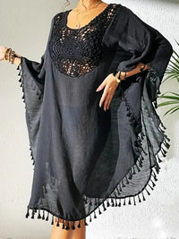Tassel Cutout Scoop Neck Cover - Up Dress - Update AvenueBoho VibesTrendsi100100209211374100100209211374030e8d35 - 2004 - 425e - ac41 - 716b0cfbd5a5 - MaxBlack