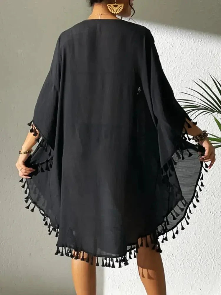 Tassel Cutout Scoop Neck Cover - Up Dress - Update AvenueBoho VibesTrendsi1001002092113741001002092113742e065c41 - 1ffe - 4df9 - 9167 - b32f53ee7221 - MaxBlack