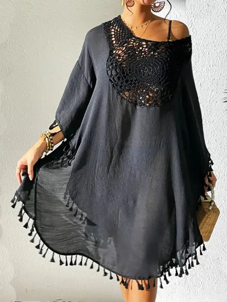 Tassel Cutout Scoop Neck Cover - Up Dress - Update AvenueBoho VibesTrendsi100100209211374100100209211374329ad9db - 5bb2 - 4afb - b356 - 57d3f12b2a19 - MaxBlack