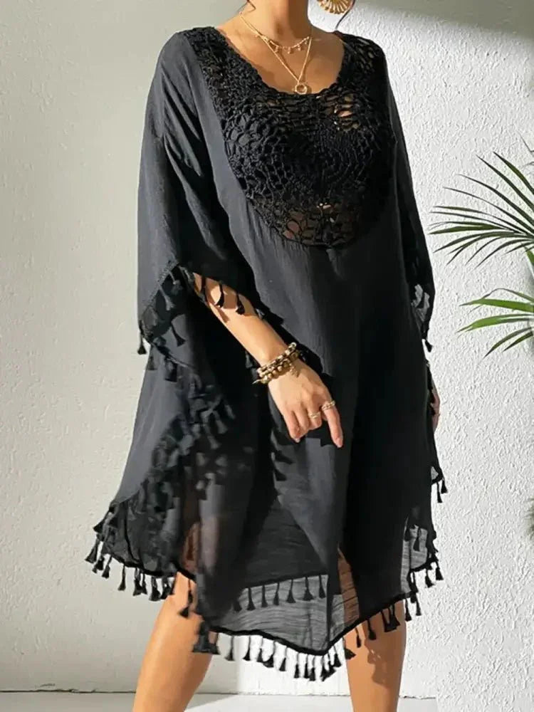 Tassel Cutout Scoop Neck Cover - Up Dress - Update AvenueBoho VibesTrendsi100100209211374100100209211374faae95d3 - 1375 - 4f57 - bb2a - c54d6af197a5 - MaxBlack