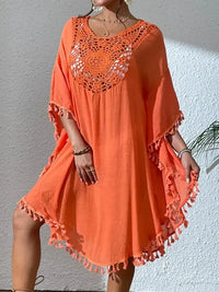 Tassel Cutout Scoop Neck Cover - Up Dress - Update AvenueBoho VibesTrendsi1001002092127161001002092127162bf14d8e - b346 - 4ca5 - bc8a - 83395518feaf - MaxOrange