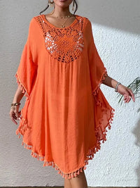 Tassel Cutout Scoop Neck Cover - Up Dress - Update AvenueBoho VibesTrendsi1001002092127161001002092127165975c56b - 56da - 46e3 - 9109 - 18b36a4a4246 - MaxOrange