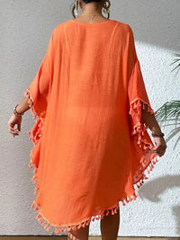Tassel Cutout Scoop Neck Cover - Up Dress - Update AvenueBoho VibesTrendsi1001002092127161001002092127161a537213 - 4100 - 4448 - 9bb8 - 30193e836719 - MaxOrange