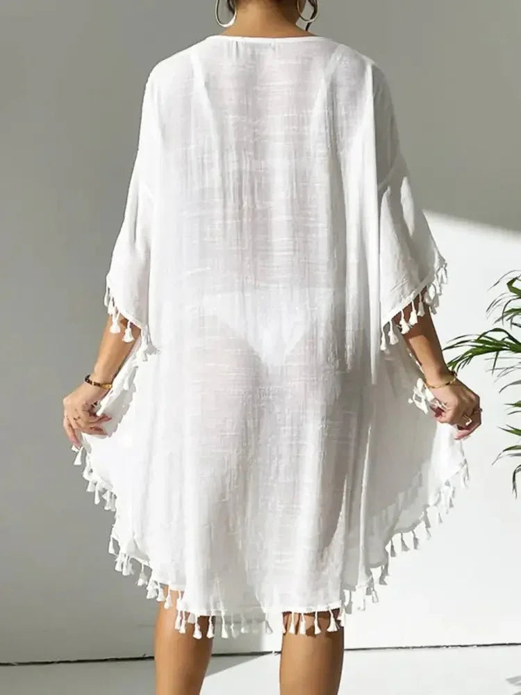 Tassel Cutout Scoop Neck Cover - Up Dress - Update AvenueBoho VibesTrendsi100100209213735100100209213735d129ce9e - aed0 - 4b05 - 8b82 - a60cb7988e9e - MaxWhite